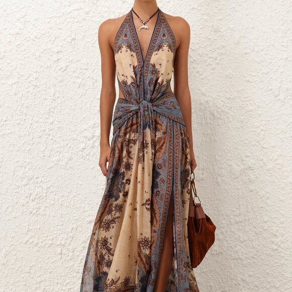 Zimmermann  ASCENSION PLUNGE HALTER MAXI - Picture 1 of 13